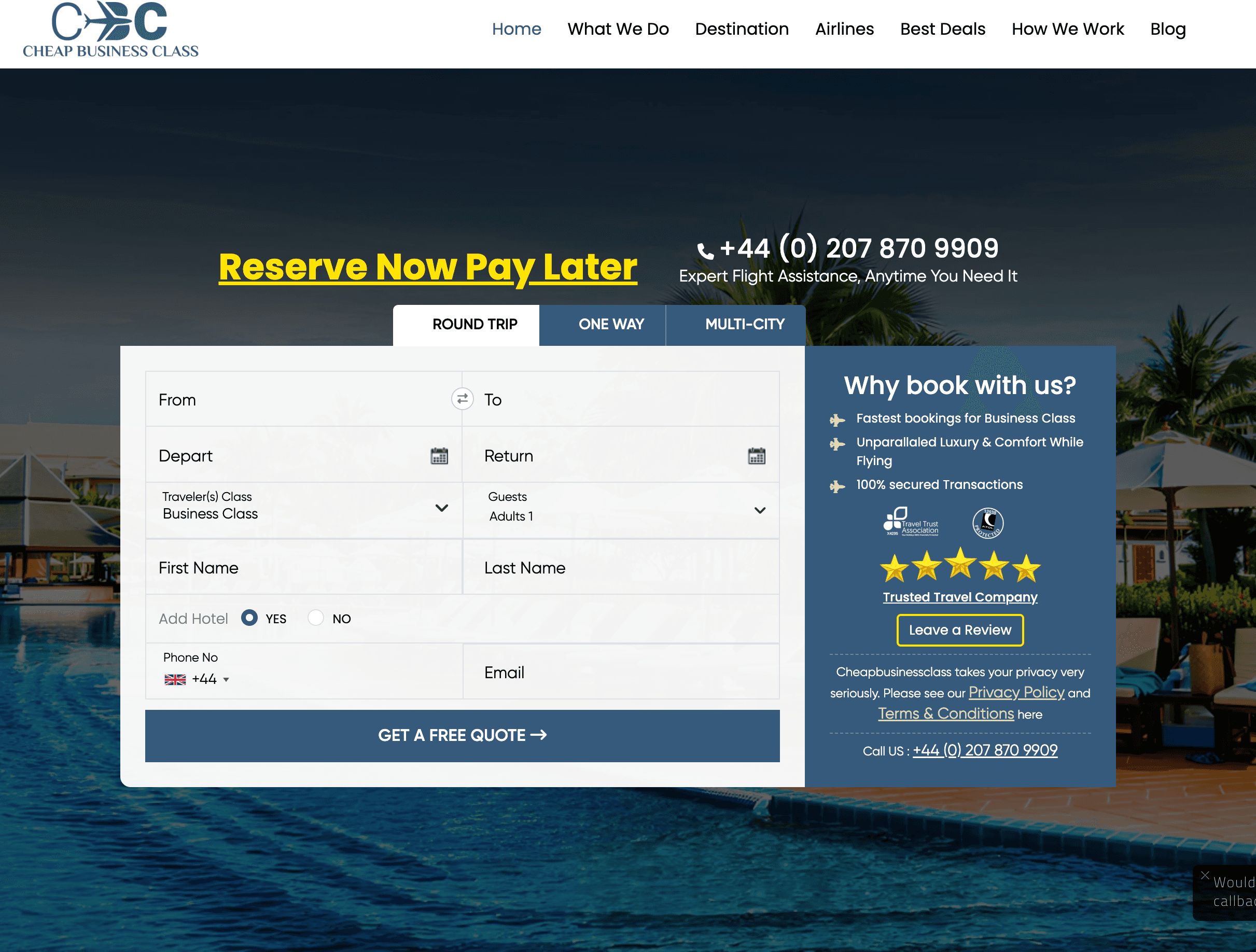 Cheap Business Class UK