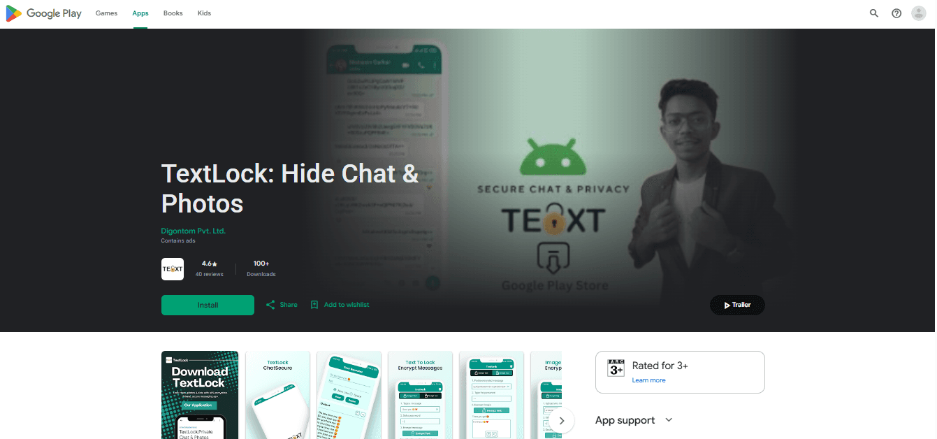 TextLock – Private Chat & Photo Vault